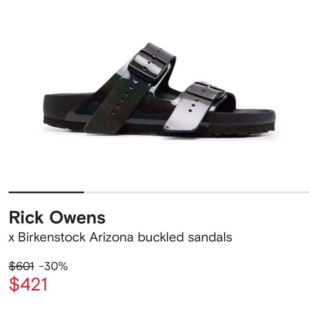 NWT & Box Rick Owens x Birkenstock-Sold Out